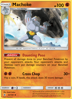Machop — Guardians Rising · 64. An overhead boulder lift starts the heavy row.